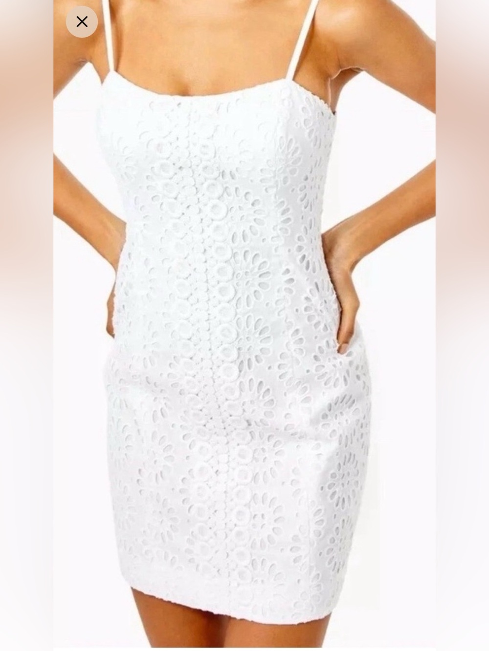 Lilly Pulitzer White Strapless Eyelet Dress